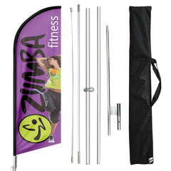 FSFLAG Zumba Swooper Flag Feather Flag Pole Kit - FSFlag