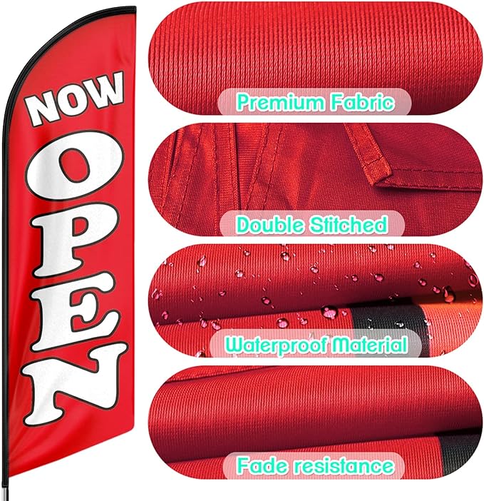 FSFLAG 11ft Open Flag with Pole - now open feather flags - FSFlag