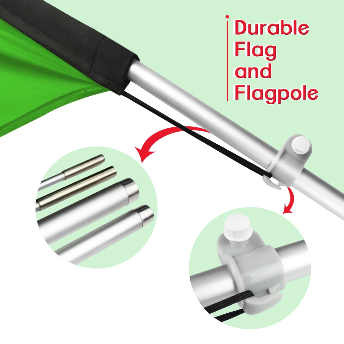 Agriculture Flags - FSFLAG Fresh Produce Swooper Flag Feather Flag Pole Kit - FSFlag