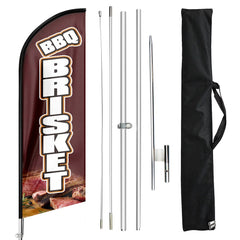 BBQ Flags - FSFLAG BBQ Brisket Swooper Flag Feather Flag Pole Kit - FSFlag