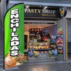 Mexican Restaurant Banner - FSFLAG Enchiladas Swooper Flag Feather Flag Pole Kit - FSFlag