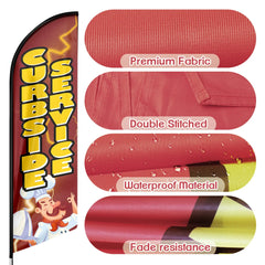 FSFLAG Curbside Service Swooper Flag Feather Flag Pole Kit - FSFlag