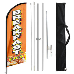 Breakfast Sign - 11ft Breakfast Special Swooper Flag Feather Flag Pole Kit - FSFlag