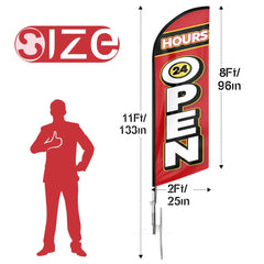 FSFLAG 11 FT Open House Signs - feather flag with pole kit - FSFlag