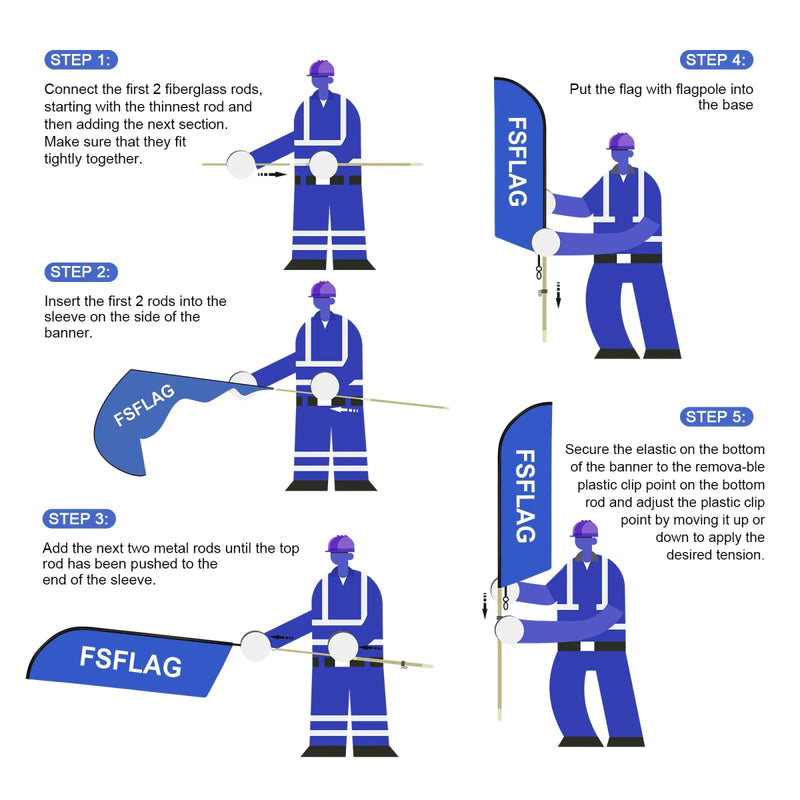 Signs For Hair Salons - FSFLAG Hair Salon Swooper Flag Feather Flag Pole Kit - FSFlag