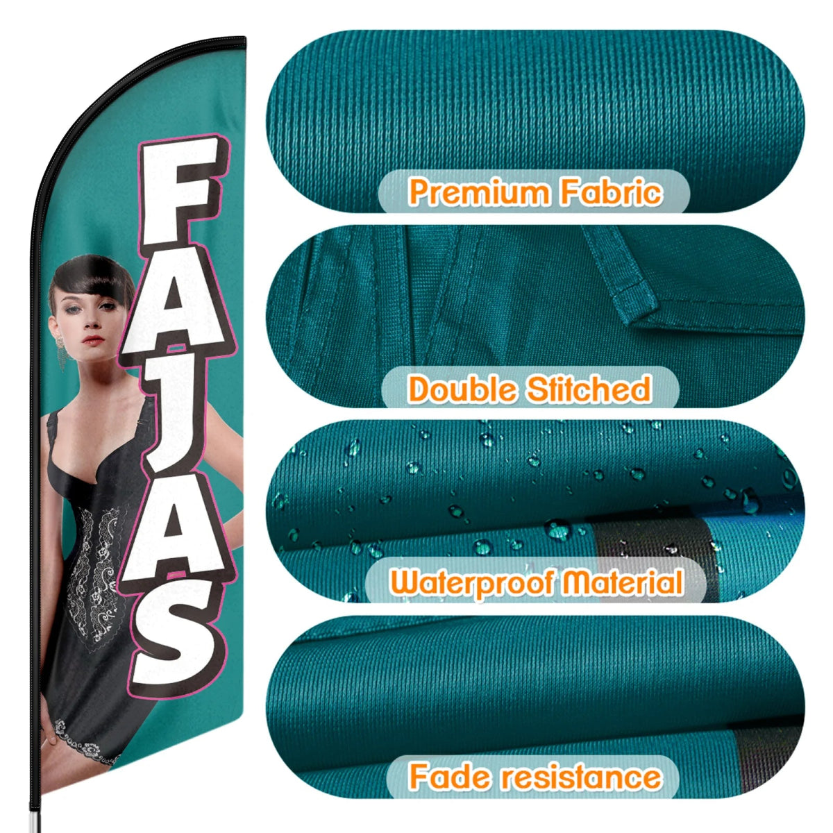 FSFLAG Fajas Swooper Flag Feather Flag Pole Kit - FSFlag