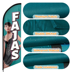 FSFLAG Fajas Swooper Flag Feather Flag Pole Kit - FSFlag