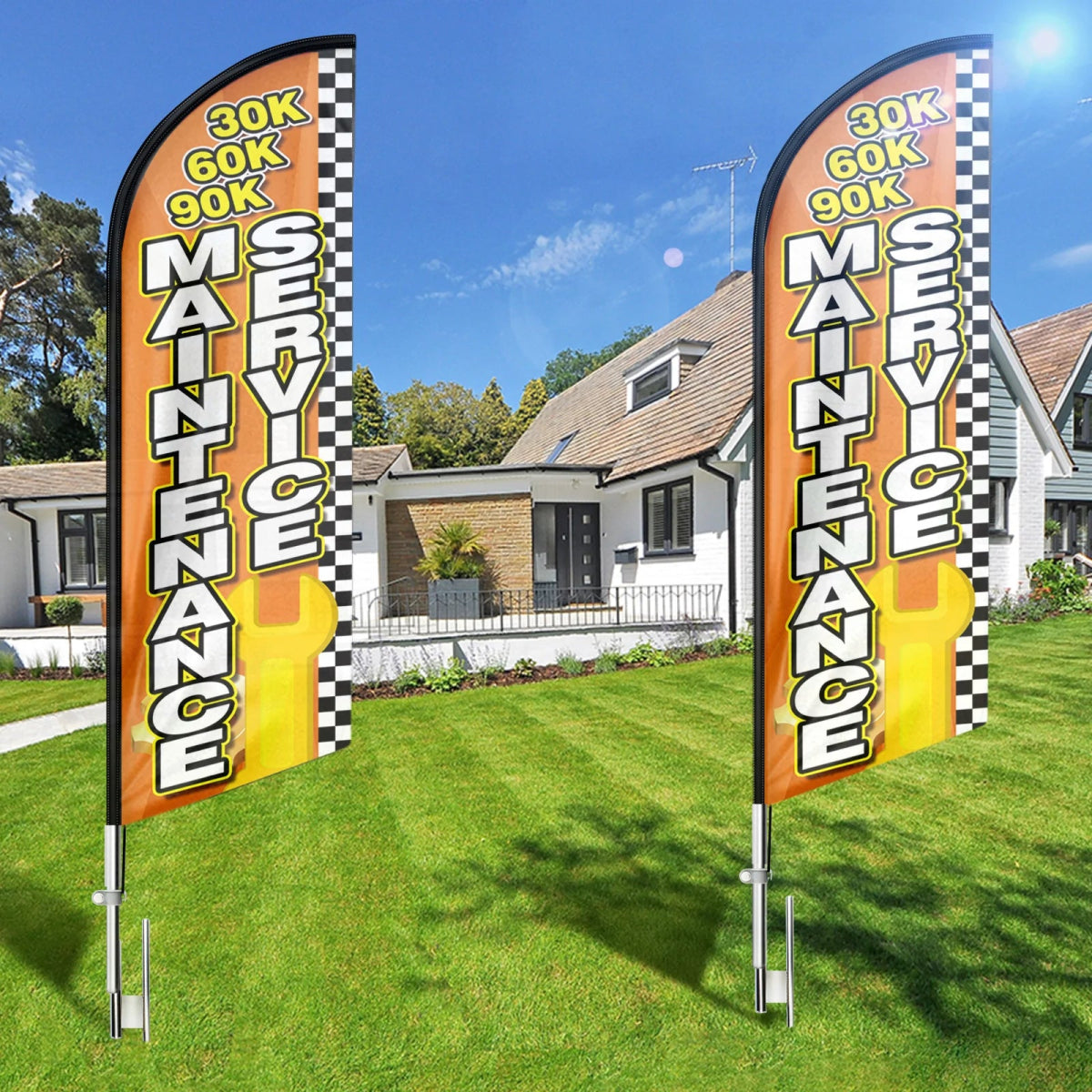 FSFLAG Maintenance Service Swooper Flag Feather Flag Pole Kit - FSFlag