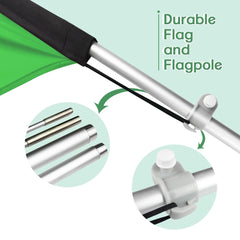 Burgers Sign - 11ft Burger Combo Swooper Flag Feather Flag Pole Kit - FSFlag