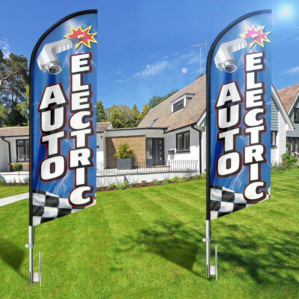 FSFLAG Auto Electric Swooper Flag Feather Flag Pole Kit - FSFlag