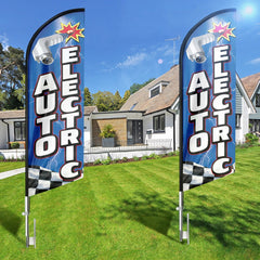 FSFLAG Auto Electric Swooper Flag Feather Flag Pole Kit - FSFlag