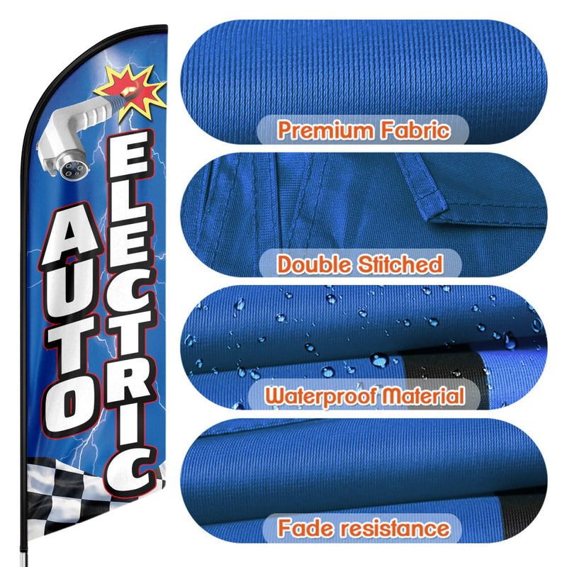 FSFLAG Auto Electric Swooper Flag Feather Flag Pole Kit - FSFlag