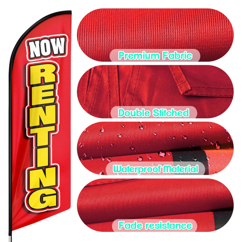 FSFLAG Swooper Flag Feather Flag Pole Kit For Rent Sign - FSFlag