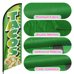 11ft Tacos Swooper Flag Feather Flag Pole Kit - FSFlag