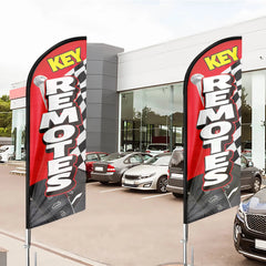 Car Key Sign - FSFLAG Key Remotes Swooper Flag Feather Flag Pole Kit - FSFlag