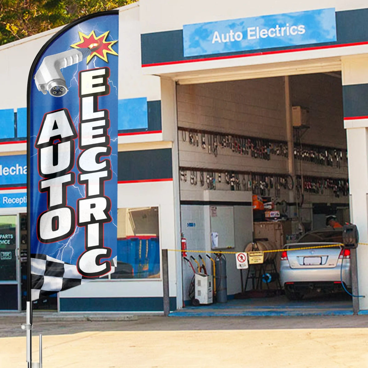 FSFLAG Auto Electric Swooper Flag Feather Flag Pole Kit - FSFlag