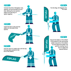 Shaved Ice Signs - 11ft Raspas Swooper Flag Feather Flag Pole Kit - FSFlag