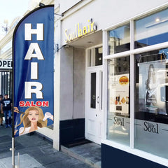 Signs For Hair Salons - FSFLAG Hair Salon Swooper Flag Feather Flag Pole Kit - FSFlag