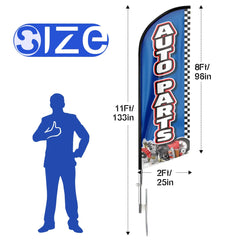 FSFLAG Auto Parts Swooper Flag Feather Flag Pole Kit - FSFlag