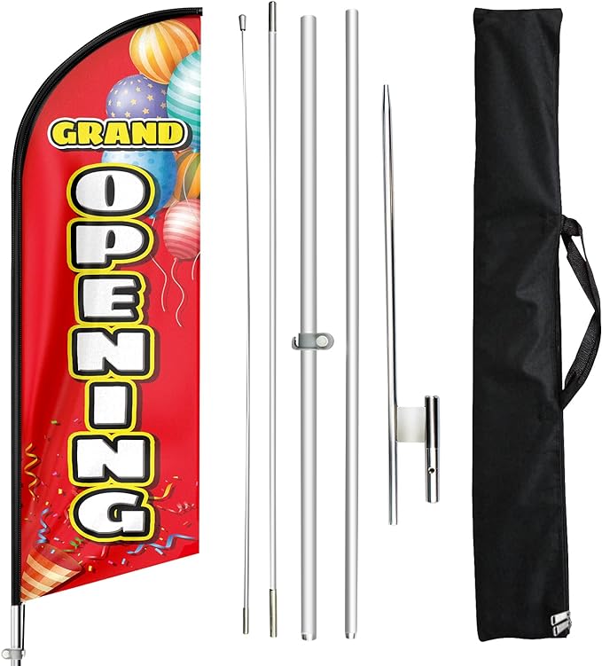 FSFLAG 11FT Grand Opening Sign for Business - feather flag pole kit - FSFlag