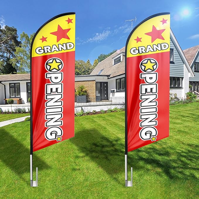FSFLAG 8Ft Grand Opening Signs for Grand Opening Business（Flagpole Not Included） - FSFlag