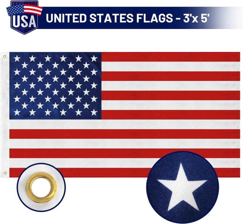 FSFLAG America Flag 3 X 5 Ft 400D Polyester and Two Brass Grommets - FSFlag