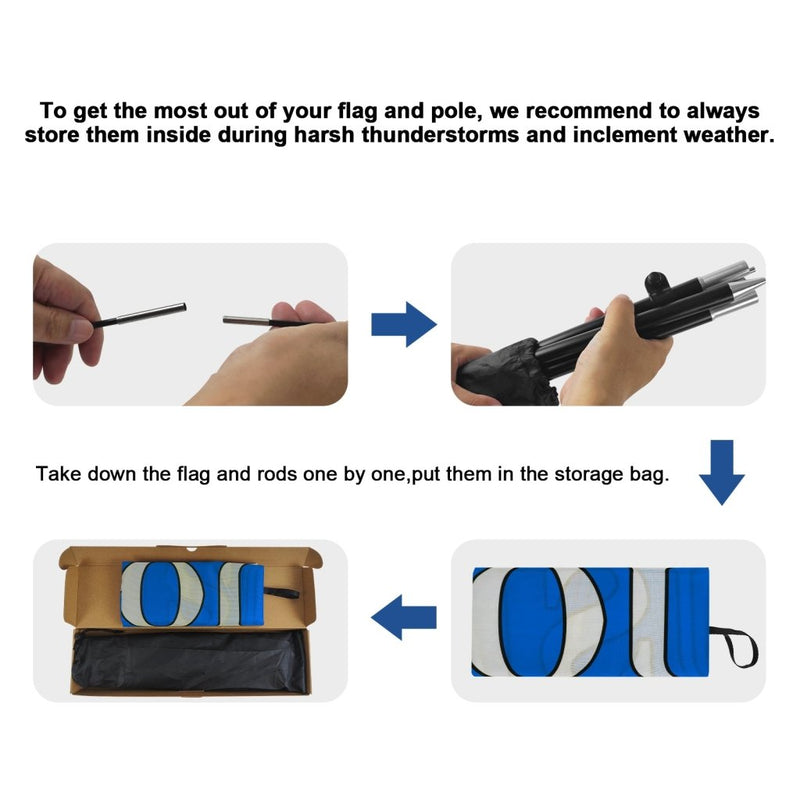 FSFLAG Blue Now Leasing Swooper Feather Flag Pole Kit