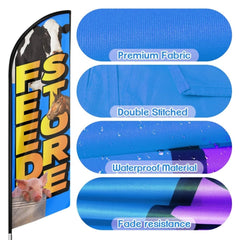 FSFLAG Feed Store Swooper Flag Feather Flag Pole Kit - FSFlag