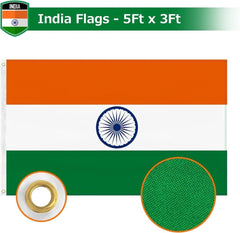 FSFLAG India Flag 3 X 5 Ft 400D Polyester and Two Brass Grommets - FSFlag