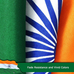 FSFLAG India Flag 3 X 5 Ft 400D Polyester and Two Brass Grommets - FSFlag