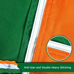 FSFLAG India Flag 3 X 5 Ft 400D Polyester and Two Brass Grommets - FSFlag