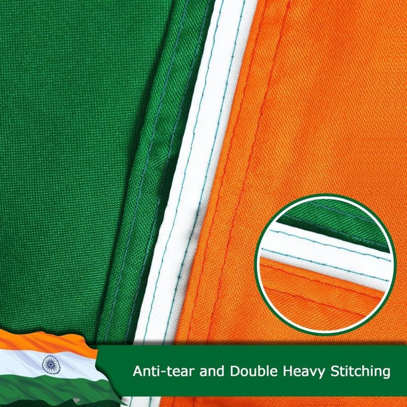 FSFLAG India Flag 3 X 5 Ft 400D Polyester and Two Brass Grommets - FSFlag