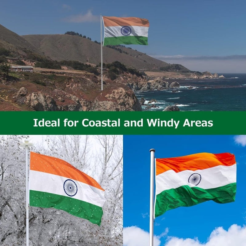 FSFLAG India Flag 3 X 5 Ft 400D Polyester and Two Brass Grommets - FSFlag
