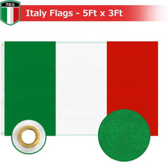 FSFLAG Italy Flag 3 X 5 Ft 400D Polyester and Two Brass Grommets - FSFlag