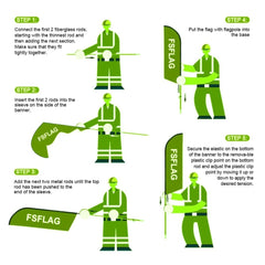 FSFLAG Pollos Asados Swooper Flag Feather Flag Pole Kit - FSFlag