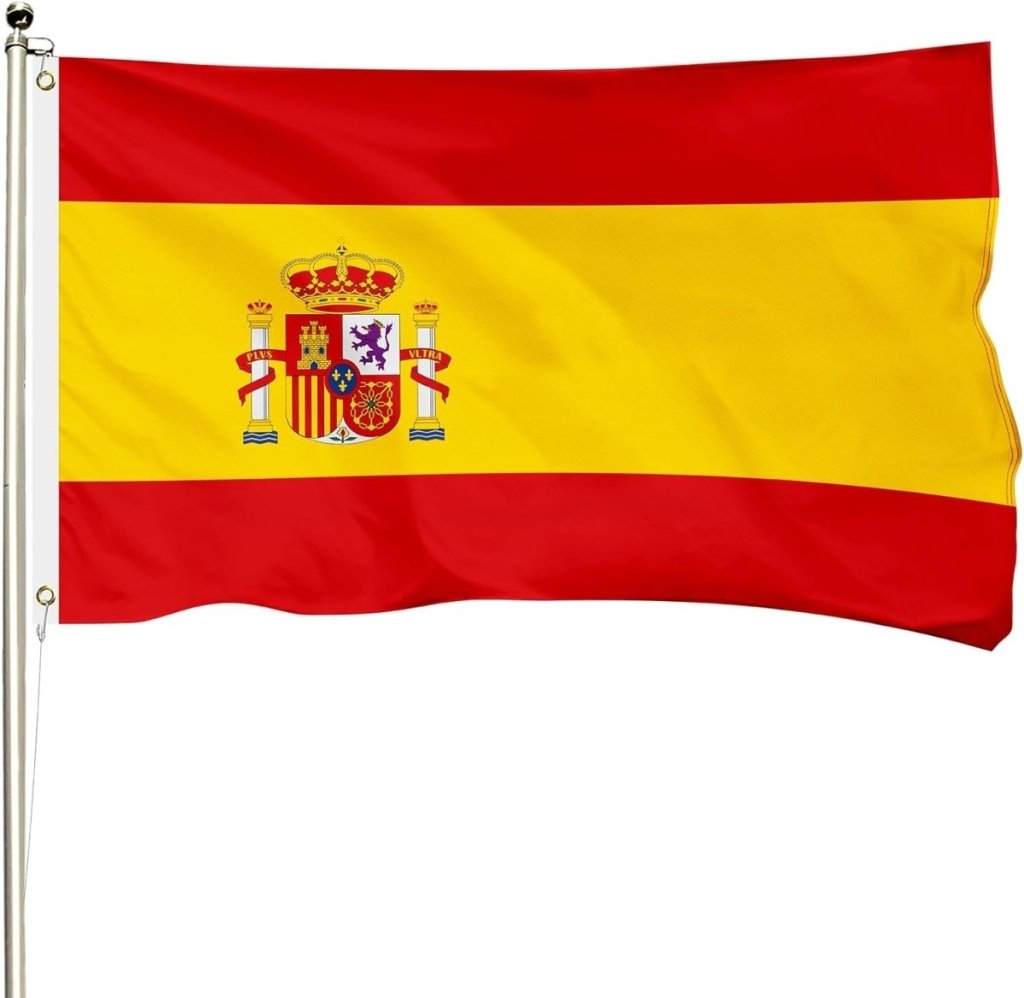 FSFLAG Spain Flag 3 X 5 Ft 400D Polyester and Two Brass Grommets - FSFlag