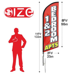 FSFLAG Swooper Flag Feather Flag Pole Kit For Bedroom Apartment For Rent Sign - FSFlag