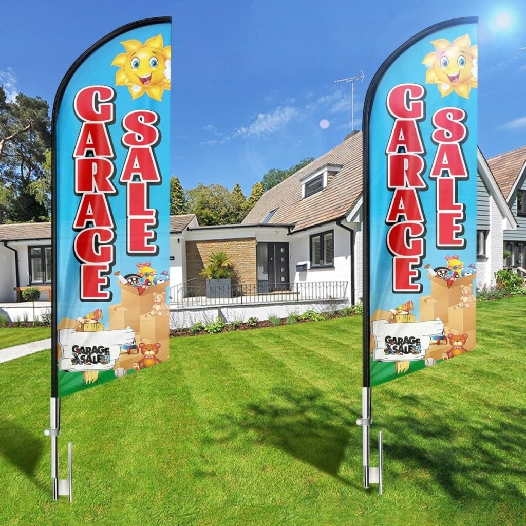 Garage Sale Signs - Garage Sale Feather Flag for Garage Sale Business（Flagpole Not Included） - FSFlag