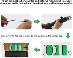 Halal Food Sign Flag Kit - 8ft Halal Food Feather with Pole and Stake - FSFlag