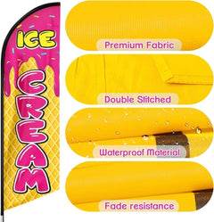 Ice Cream Flag - 11ft Ice Cream Feather Flag Pole Kit - FSFlag