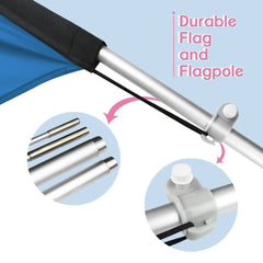 Insurance Feather Flags - 11ft Insurance Swooper Flag Feather Flag Pole Kit - FSFlag