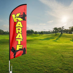 Karate Sign - 8ft Karate Feather Flag for Karate Business（Flagpole Not Included） - FSFlag