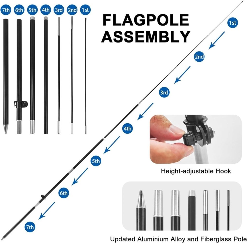 Mexican Food Banner - 8ft Ricas Pupusas Feather Flag Kit with Pole and Stake - FSFlag