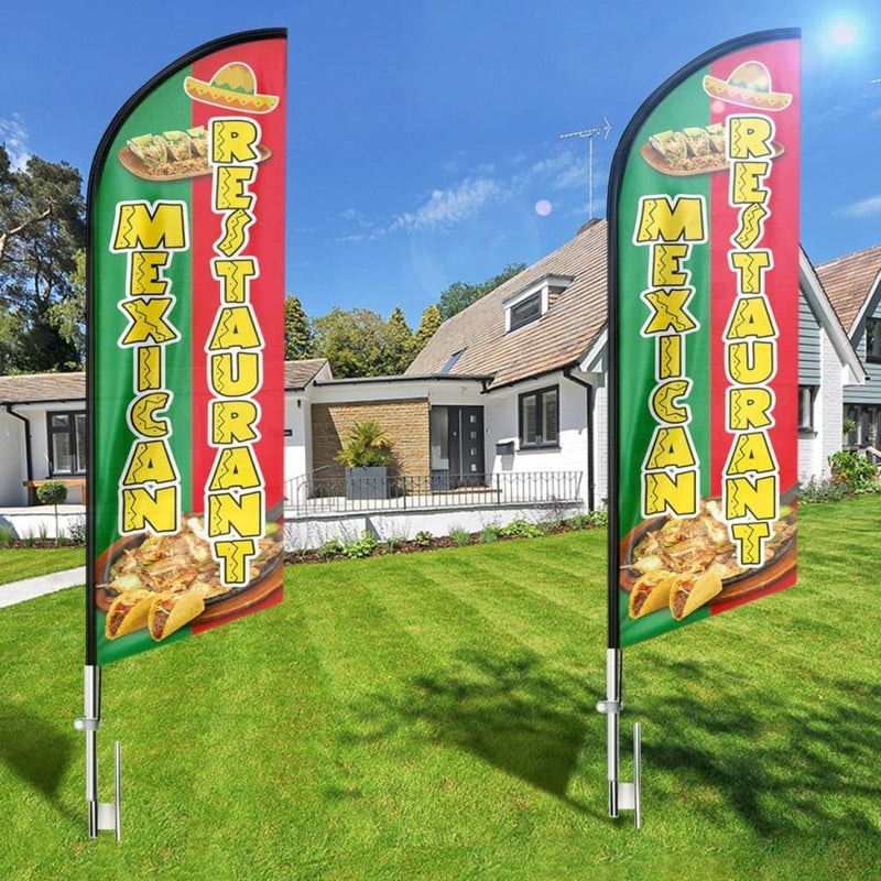 Mexican Food Flag - 8ft Mexican Restaurant Feather Flag!（Flagpole Not Included） - FSFlag