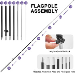 Nail Shop Sign - 8FT Nails Salon Feather Flag Set for Nails Salon Business - FSFlag