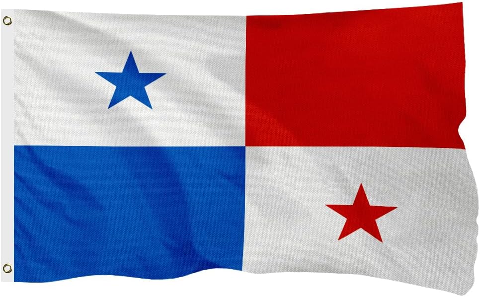 Panama Panaman Flag for Outside, 400D Heavy Duty Polyester, Double - Sided Printing, Quadruple Stitched Fly Hem, Fade Resistant, 2 Brass Grommets