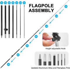 Pet Grooming Signs - 8ft Pet Grooming Feather Flag Pole Kit for Pet Grooming Business - FSFlag