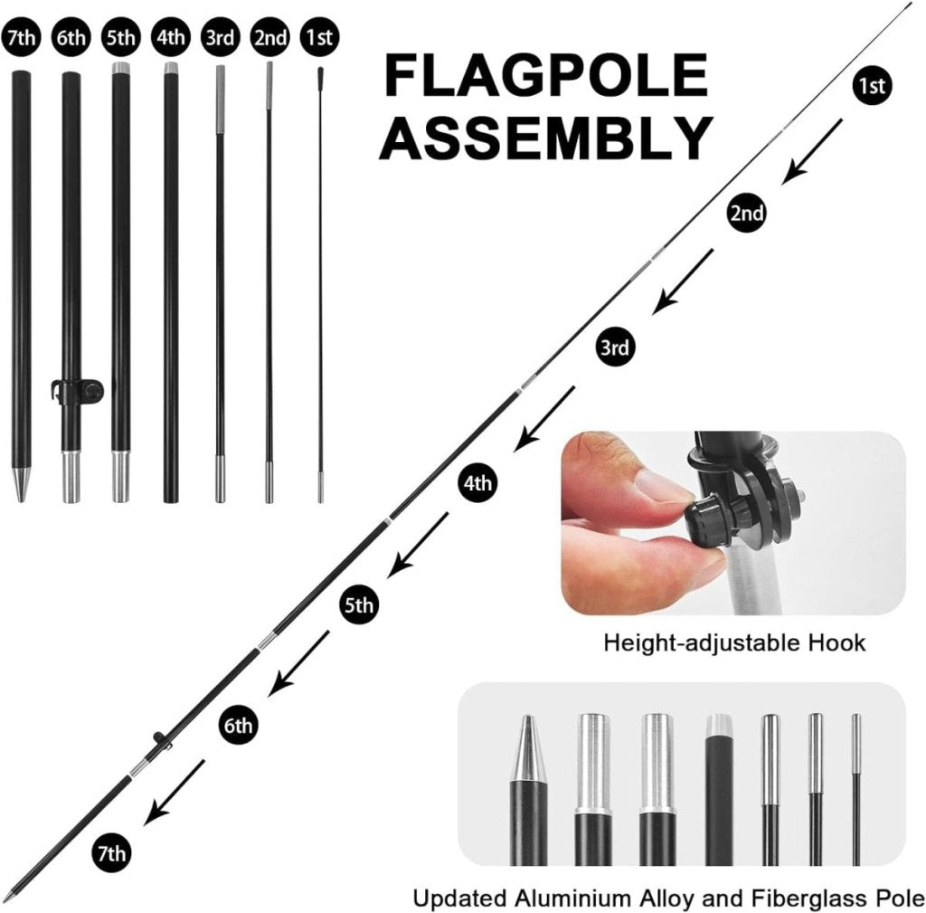 Pizza Flag Kit - 8ft Pizza Feather Flag Kit with Pole and Stake - FSFlag