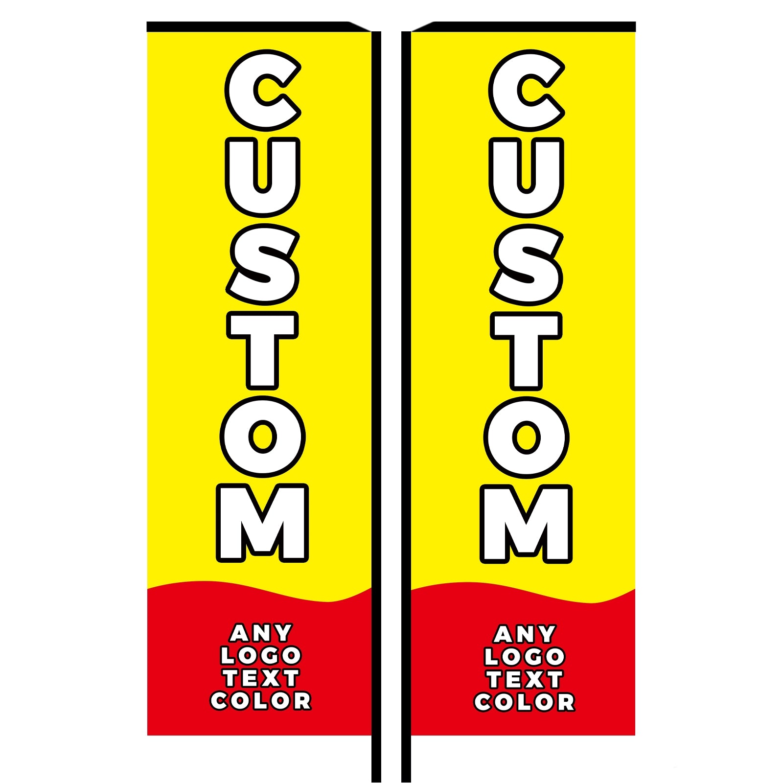 Custom Rectangle Swooper Flag-2.3x7.2FT, Single-Sided（Flagpole Not Included）