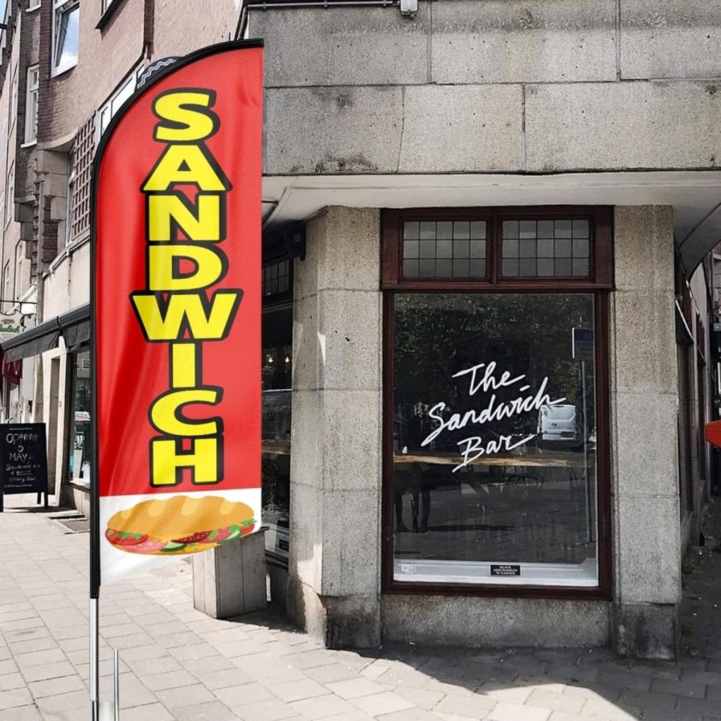 Sandwich Sign - 8ft Sandwich Feather Flag!（Flagpole Not Included） - FSFlag